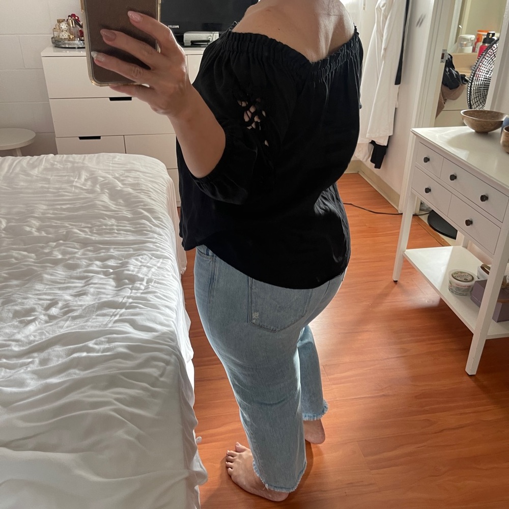 saks fifth avenue off the shoulder blouse
